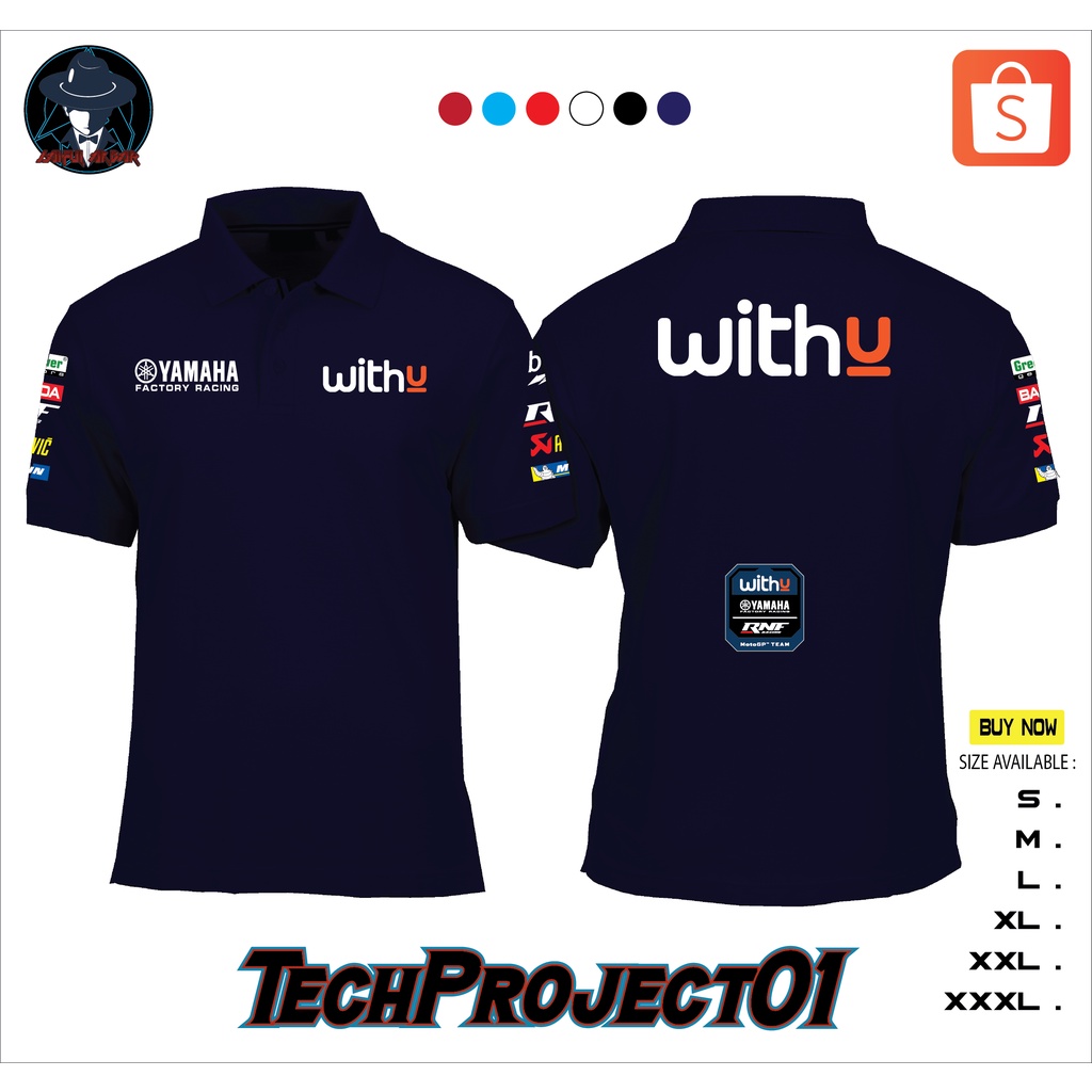 Kaos Berkerah WithU Yamaha RNF MotoGP Team 2022 Best Quality