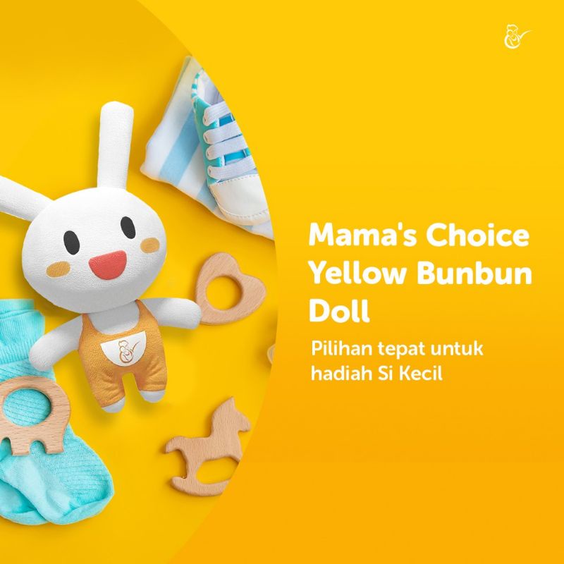 Mama's Choice Yellow Bunbun Plushie | Boneka Kelinci Lucu untuk Anak