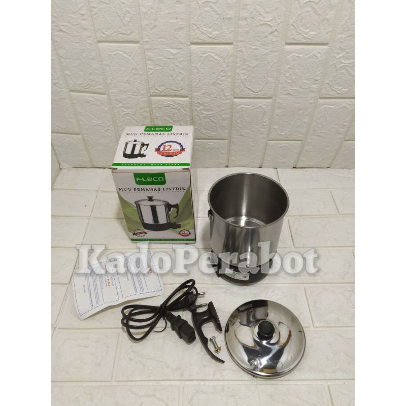 mug listrik FLECO 12 cm - teko masak air - pemanas air - panas mini