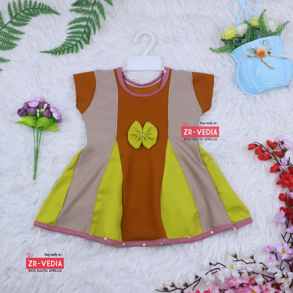 Dress Clara 1-3 Tahun / Gaun Anak Atasan Harian Lengan Bahan Adem Baju Anak Perempuan Pesta Batik