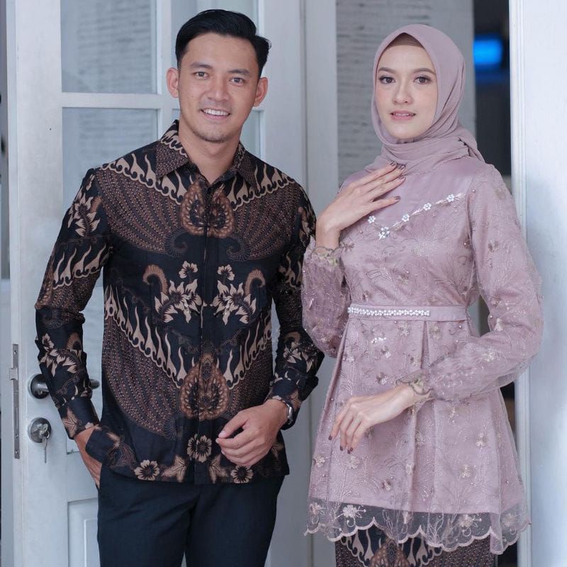 BATIK COUPLE KEBAYA SET KEBAYA MODERN KEBAYA MODERN BUAT TUNANGAN DAN WISUDA