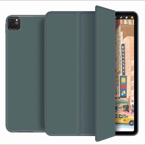 Smart Case With Slot Pen Ipad Pro 2020 11 inch Ipad Pro 11 Ipad Pro 12.9 Ipad Pro M1 Ipad 7 8 9  Mini 1 2 3 Ipad 11/Air 4 5 Mini 6 Flip Smart Cover Casing