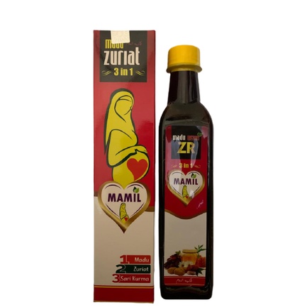 Madu Zuriat 3 in 1 430 gram Madu, Zuriat, Sari Kurma Madu Khusus Program Kehamilan