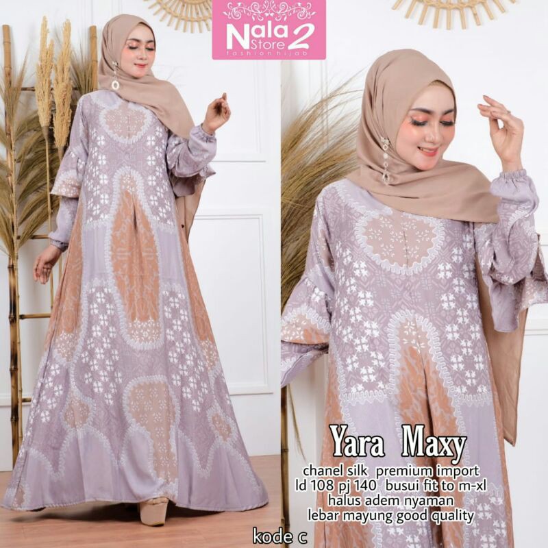 gamis muslimah yara. dress muslimah syari yara maxi