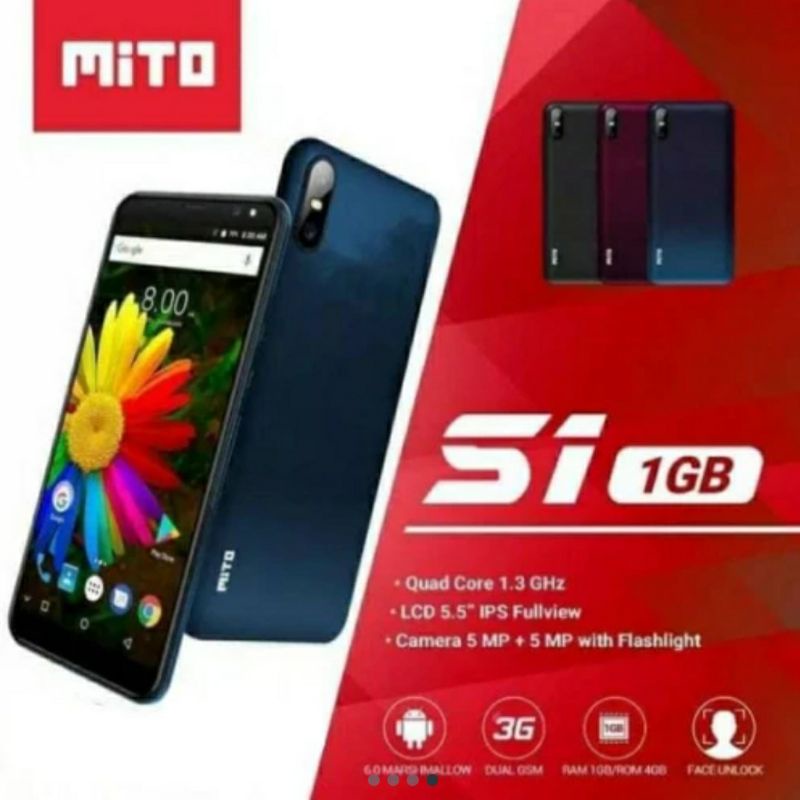 Hp Android Smartphone Mito S1 Ram 1GB 5Inch 3G Promo Cuci Gudang