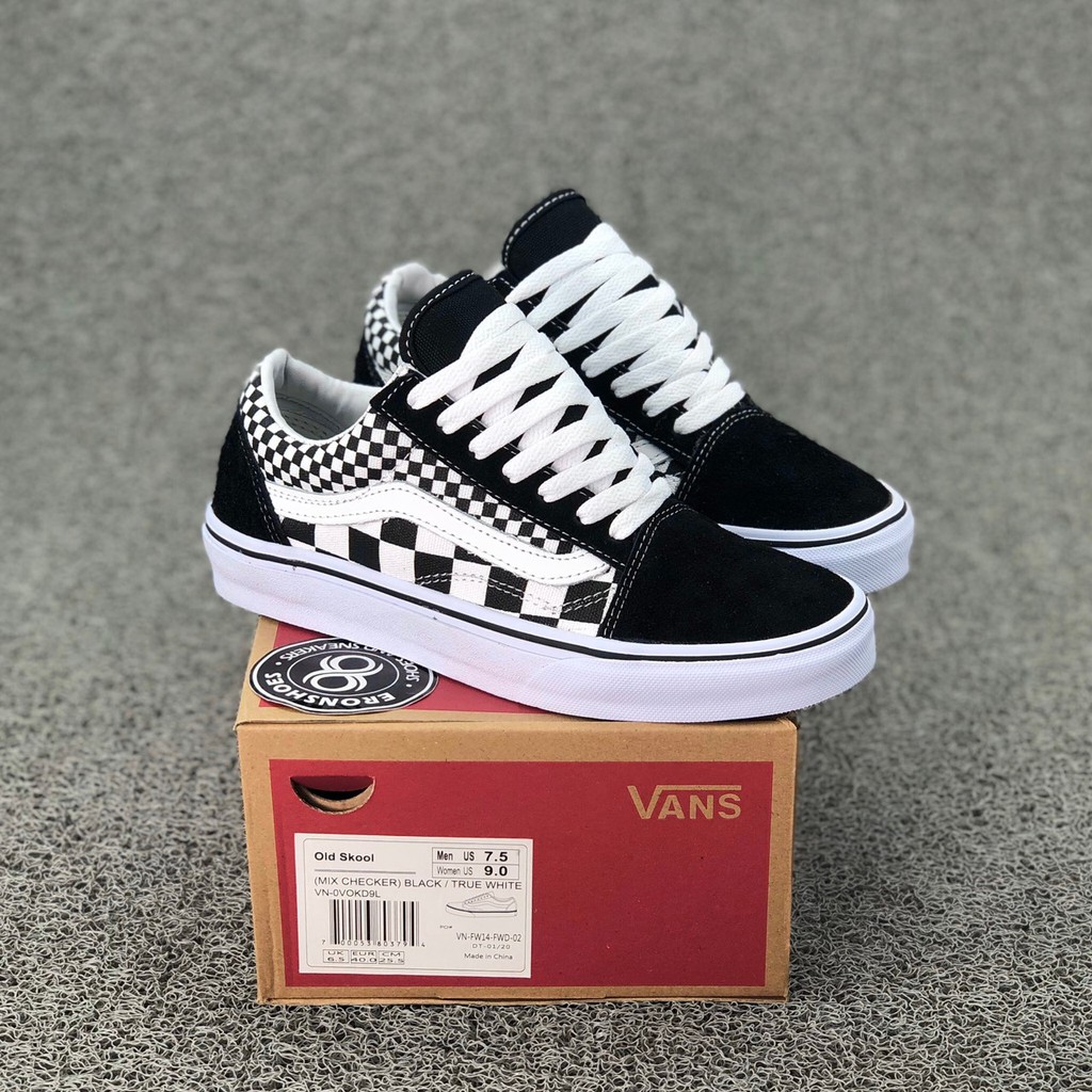 vans old skool mix checkerboard womens