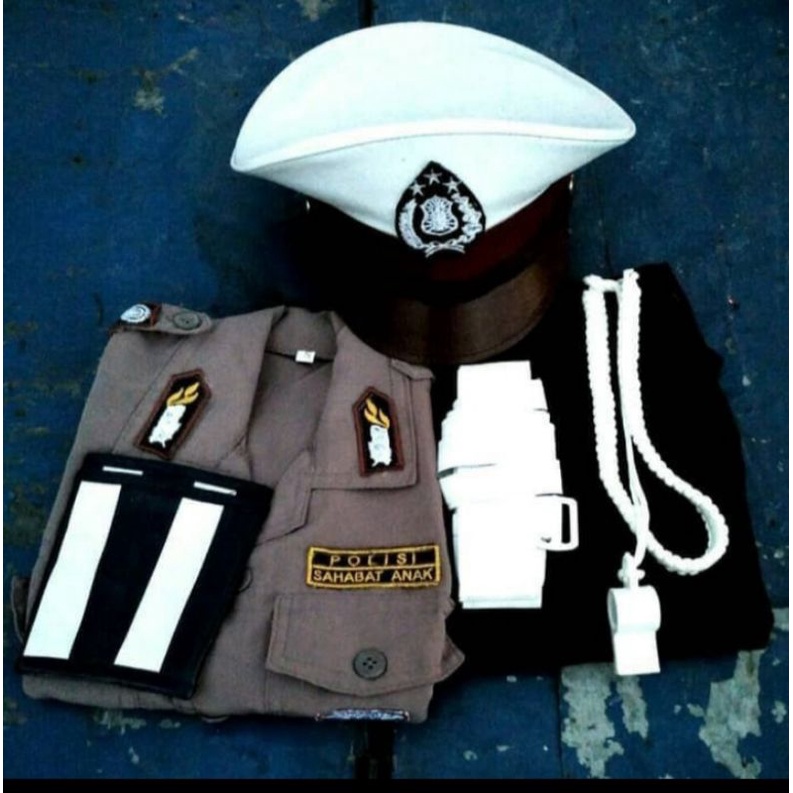 Setelan Seragam Polisi Lalu lintas Polisi Wanita Lalu lintas Anak TK ANTSHOP