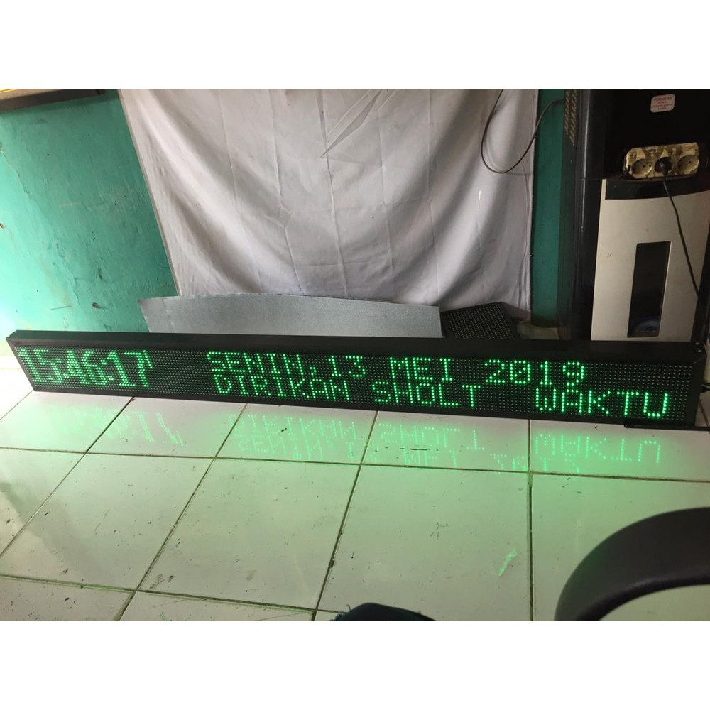 Jam jadwal sholat running text abadi 21x200cm