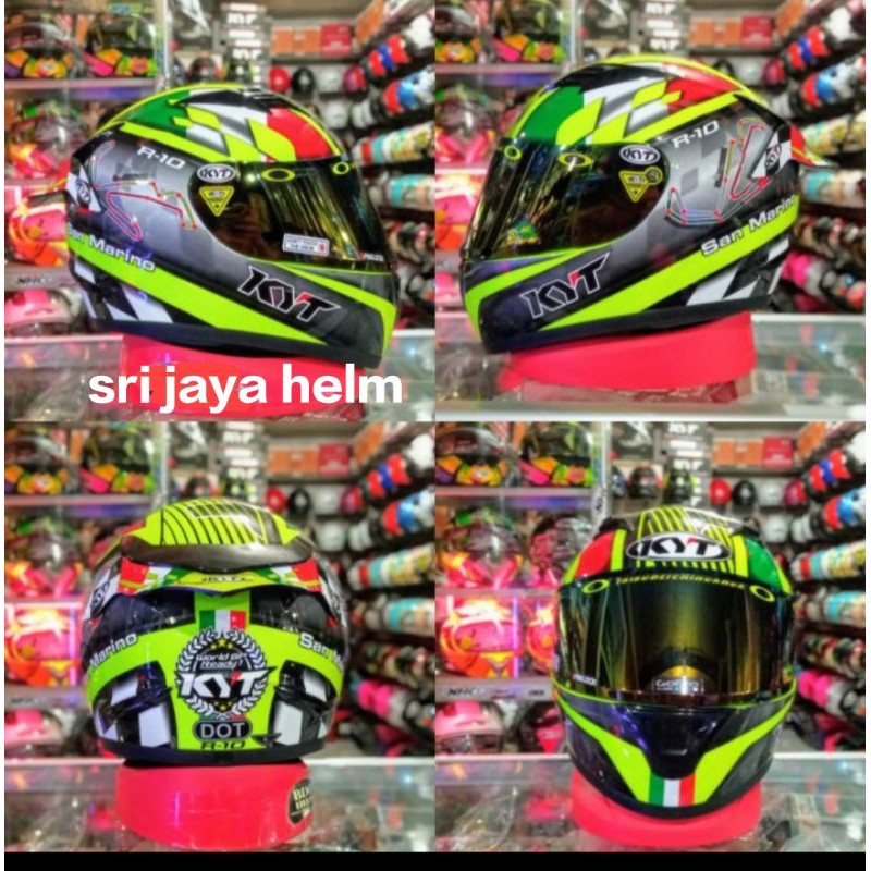 HELM KYT R10 SANMARINO PAKET GANTENG ONGKIR 2KG