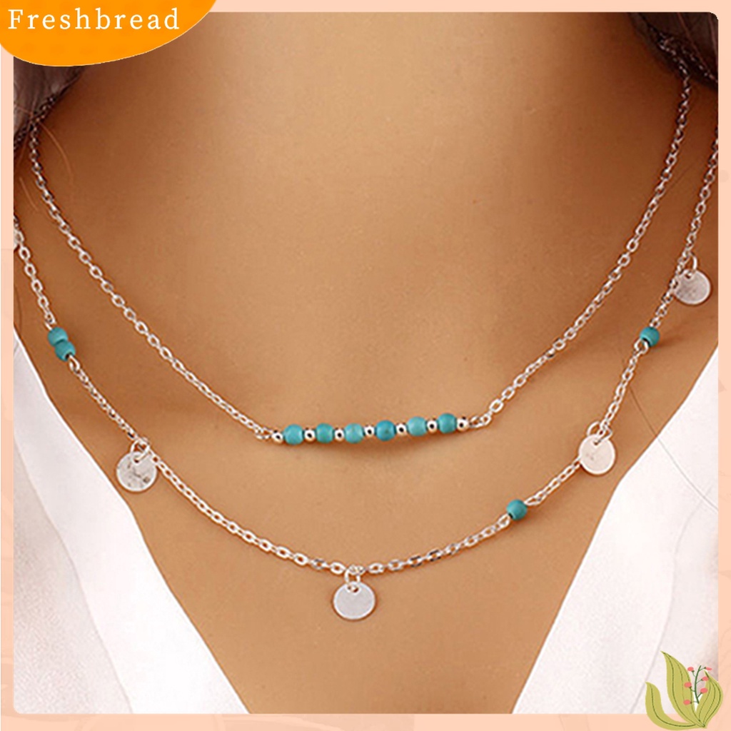 [TERLARIS]Necklace Exquisite Wear-resistant Women Multi-layer Leaf Heart Pendant Chain for Party