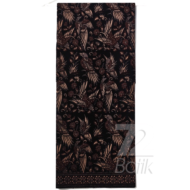 KAIN BATIK PREMIUM Bahan Katun Motif Burung Warna Hitam Item Black 728111 Cap 72 Jarik Jarit Samping Kebat Panjang Batik Katun Modern Premium Bahan Seragam Batik Pernikahan Kantor Keluarga Murah Kamen Jadi Batik Bali Lembaran