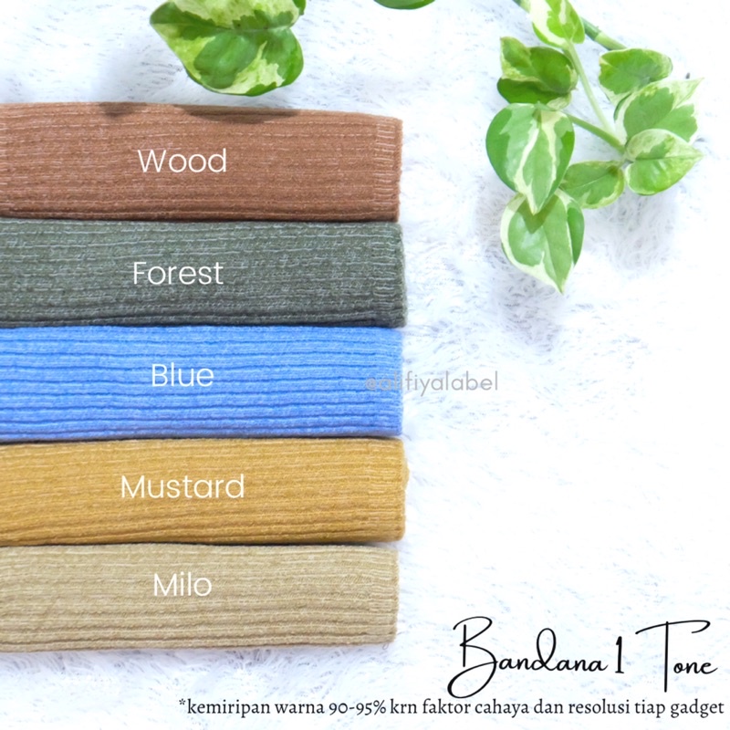 BANDANA RAJUT PREMIUM 1 TONE / RAJUT ANISA