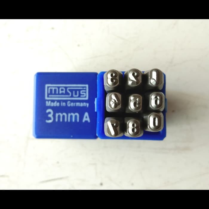

Promo KETOK ANGKA (0-9) ukuran 3 mm / FIGURE STAMP PUNCH 3mm MERK MASUS