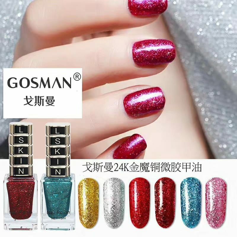 (Part 2) Kutek glitter kutek GOSMAN 24K kutek quick dry kutek diamond nail polish