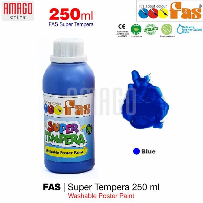 

PERALATAN MELUKIS FAS - SUPER TEMPERA WASHABLE POSTER PAINT - 250 ML - PILIH WARNA ALAT LUKIS