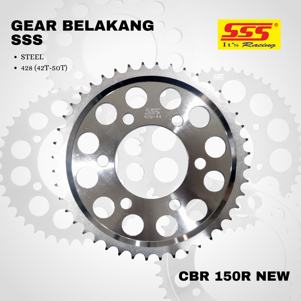 Gear gir CB 150 CBR new sss 428 41 42 43 44 45 46 47 48 49 50 6 HOLE lobang