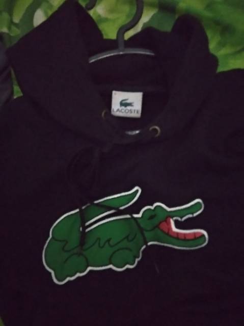 hoodie lacoste big logo original