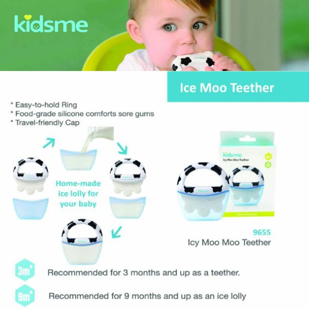 kidsme icy moo moo ice teether