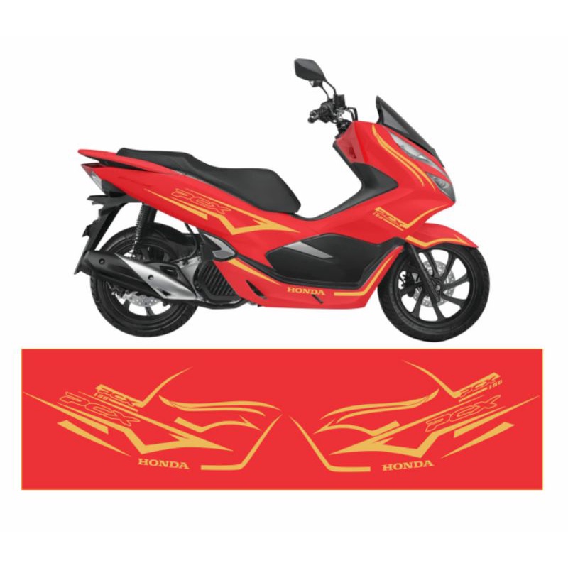 Sticker pcx sticker stripping pcx merah