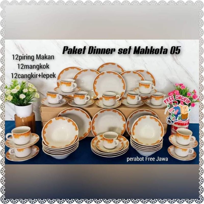 DINNER SET MAHKOTA FREE SEJAWA