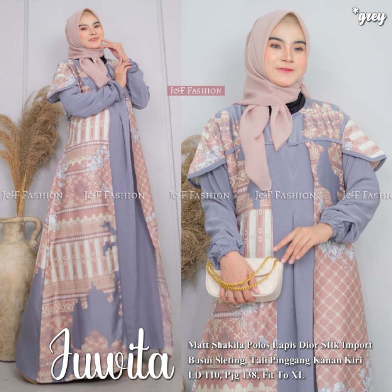 [TERBARU] Gamis Jumbo Shakila/Juwita Maxy/Premium/Pakaian Wanita Murah/Dress Busui/Tali Pinggang/Ld 
