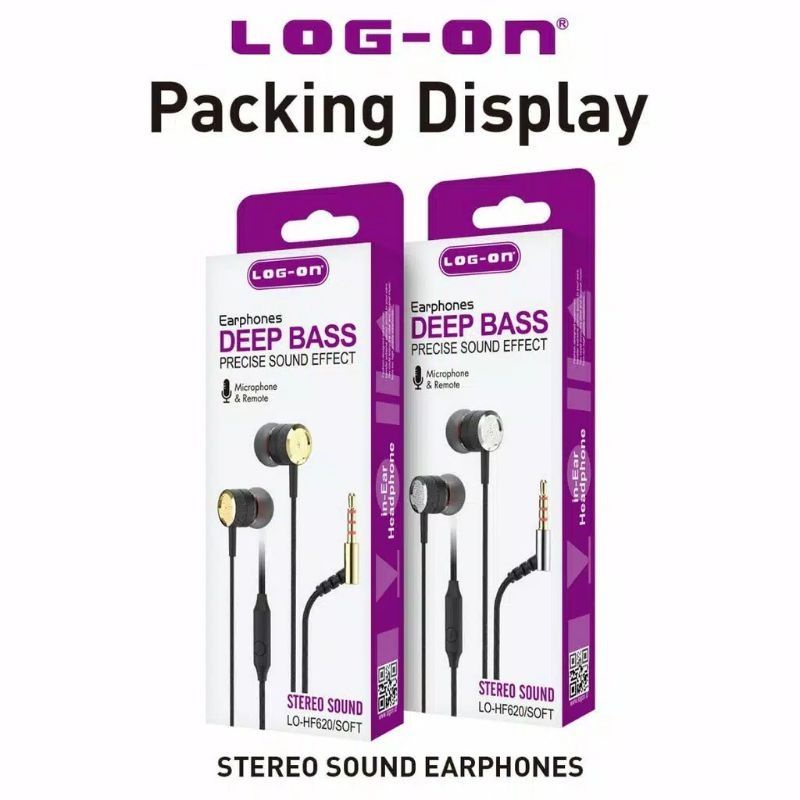 Headset LOG-ON LO-HF620 STEREO SOUND Handsfree LOGON HF620 STEREO BASS Earphone LOG ON LO HF620 BASS