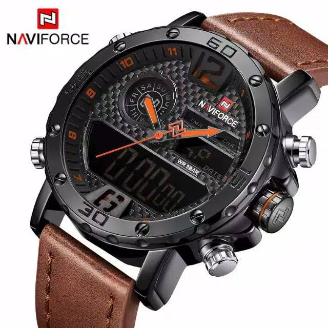 Jam Tangan Pria Naviforce Original NF 9134 /9136 Best Kulit