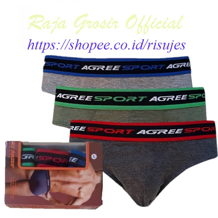 CD Sport Cowok Agree 2311 / Celana Dalam Sport Pria / Sempak Sport Laki Agree Model 2311