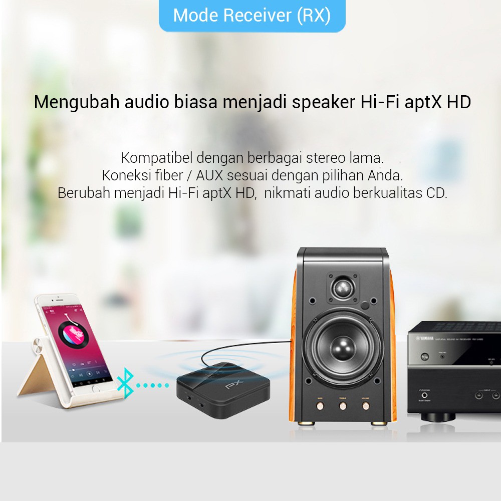 Bluetooth Receiver Transmitter Audio 5.0 HD stereo 2 in1 PX BRX-3000 Home Audio Receiver Bluetooth