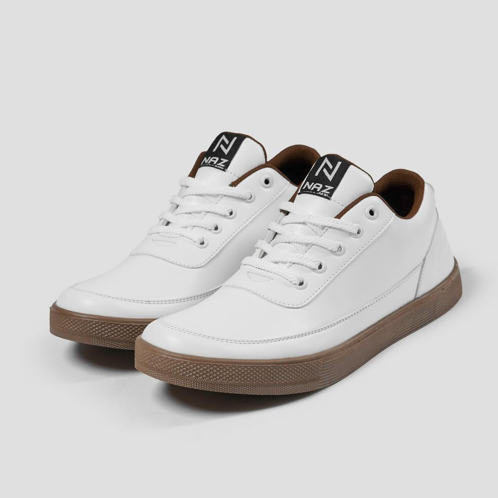 Sepatu Sneakers Pria Casual Shoes Kets Original Naz Travelling New Dedrick White Series