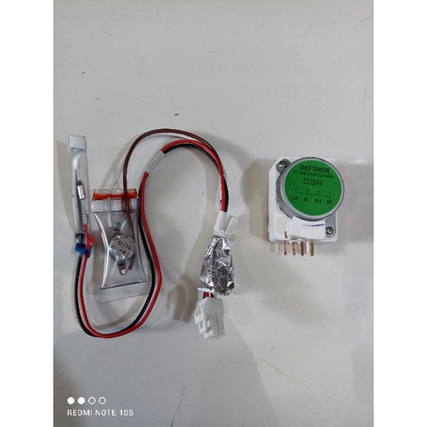 Timer TMDF704KD8 dan defros bimetal kulkas AQUA 2 pintu