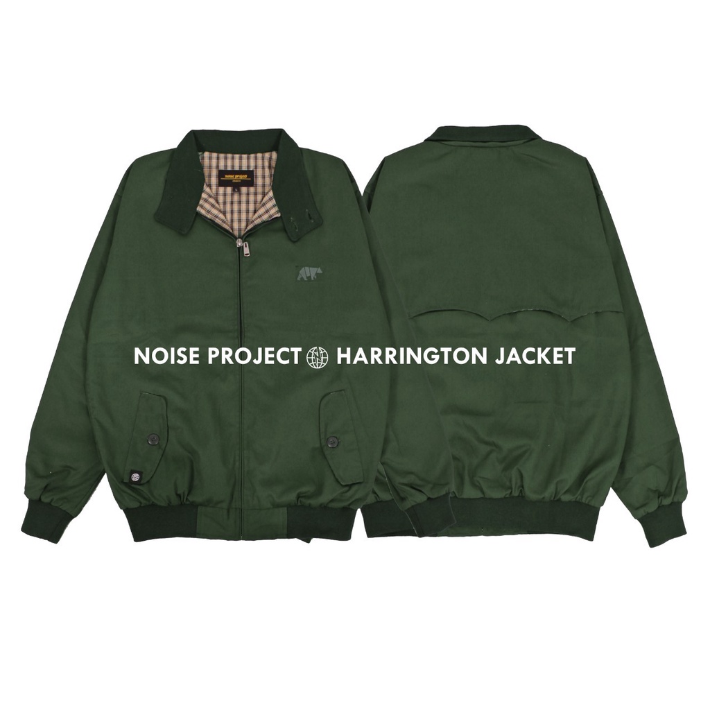 Jaket Bomber Jaket Harrington Jaket Noise Project Hijau