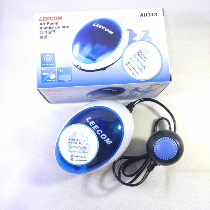 Pompa Gelembung Aquarium Aerator Leecom AU 313 Sunyi Senyap