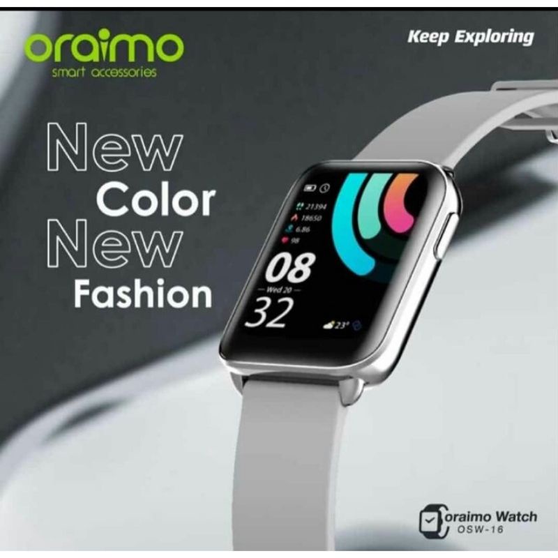 Oraimo Smart Watch Jam Tangan Pintar IPS Full Touch Screen Ultra Slim Tipe OSW-16 (vroffstore)