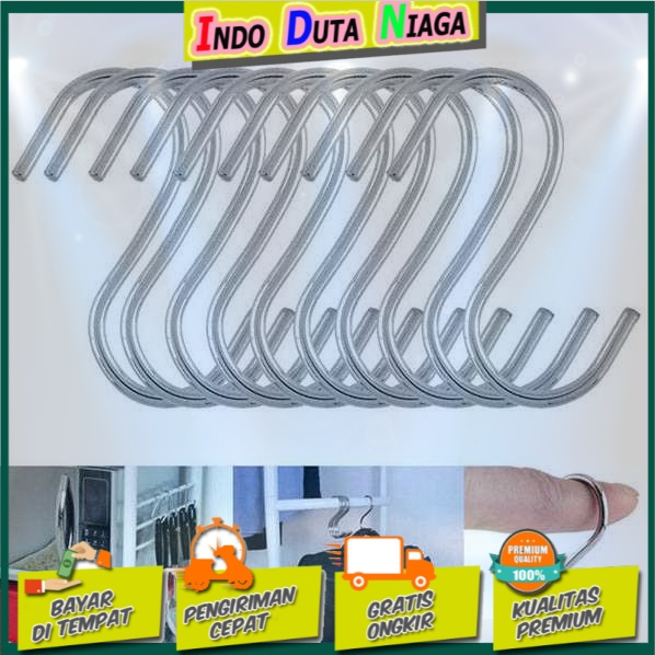 Hanger Gantungan Serbaguna Stainless Steel 10PCS - M127105
