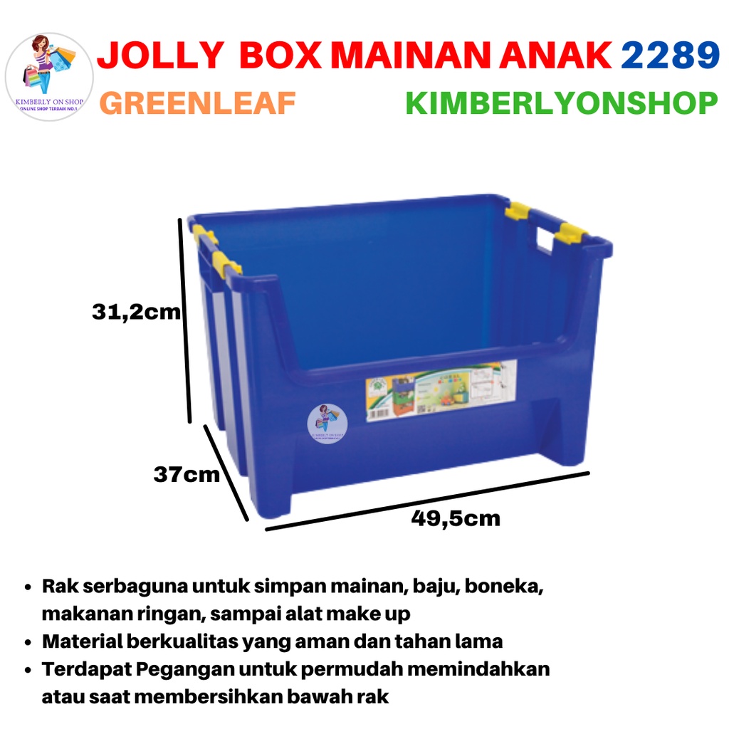 Sparepart Case Jolly Box Kotak Penyimpanan Serbaguna 2289 Green Leaf