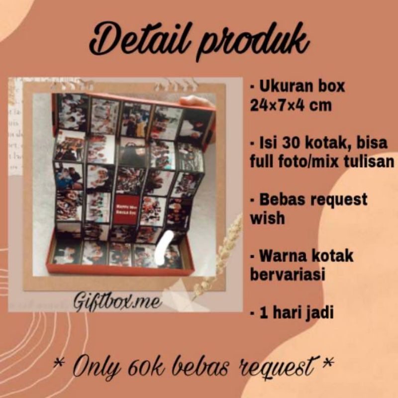 LANGSUNG KIRIM! POLAROID GIFTBOX BOX POLAROID KOTAK KADO WISUDA KADO ULANG TAHUN KADO ANNIVERSARY TERMURAH TERLARIS TERBAIK