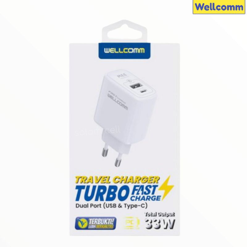 Charger Type-C Dual Fast Charge 36W WELLCOMM Original