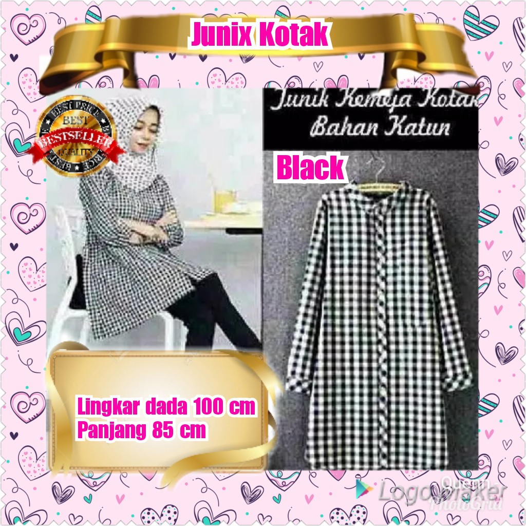 JUNIX KOTAK BLACK / MAROON / BLUE/KEMEJA JUNIK/TERPOPULER/TERLARIS/KONDANGAN/TERMURAH