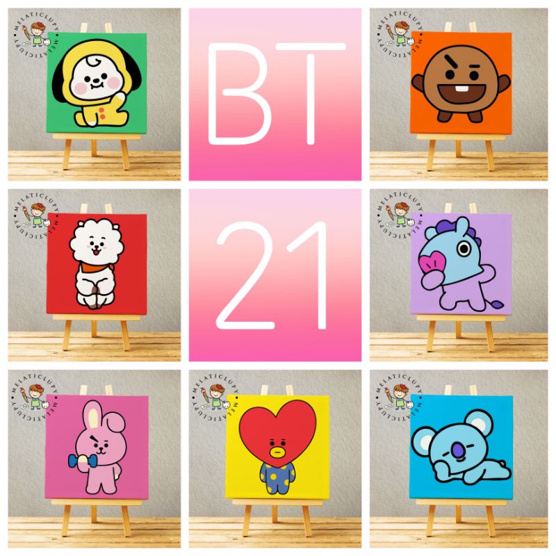

PAINT BY NUMBER CANVAS KANVAS 20X20 BTS BT21