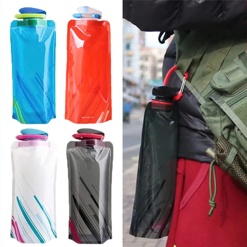 Botol Minum Lipat Portable Model Duckbill Untuk Olahraga / Outdoor / Hiking / Camping