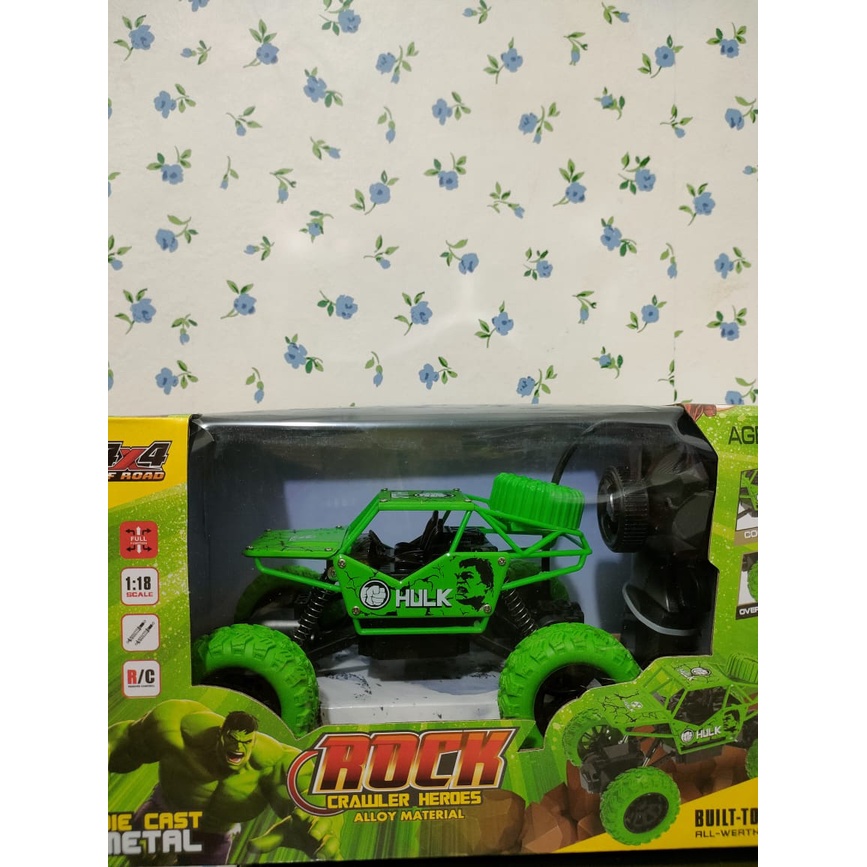 Mainan anak Mobil remot control / mobil karaktrer captain amerika avengers Hulk gratis batrei remot