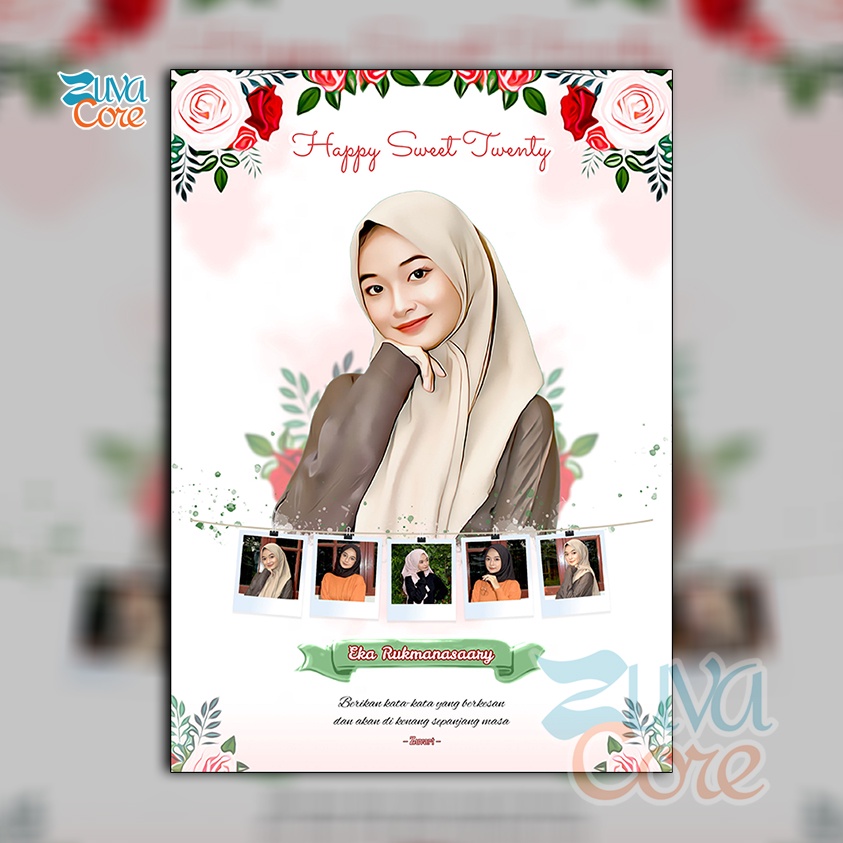 DESAIN FOTO HIASAN DINDING untuk KADO ULTAH KADO WISUDA UCAPAN WEDDING KADO PERNIKAHAN SKETSA CETAK 