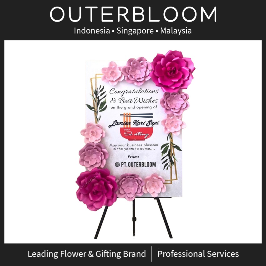 Papan Bunga Kertas - Outerbloom Freya Paper Flower Board