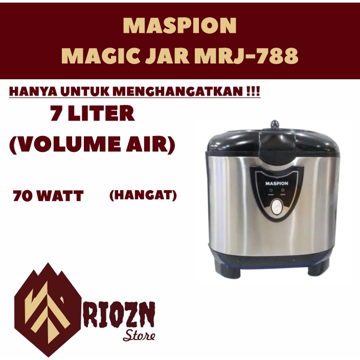 magic com Maspion wonder jar pemanas nasi mrj 788