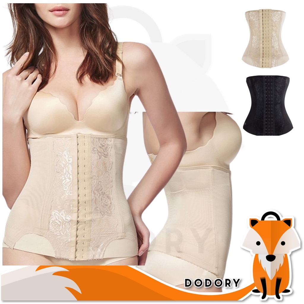 DODORY W222 Korset Slimming Pembentuk Tubuh Model Sabuk Klip Motif Pelangsing Perut Wanita