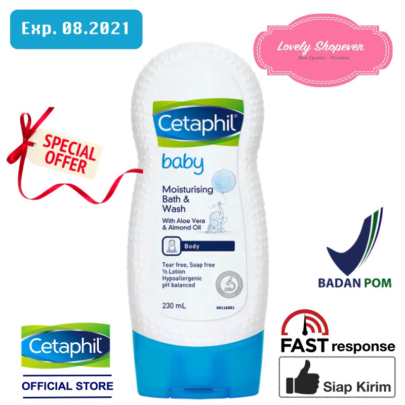 Cetaphil Baby Moisturising Bath and Wash 230 ml Sabun Bayi Kulit Normal