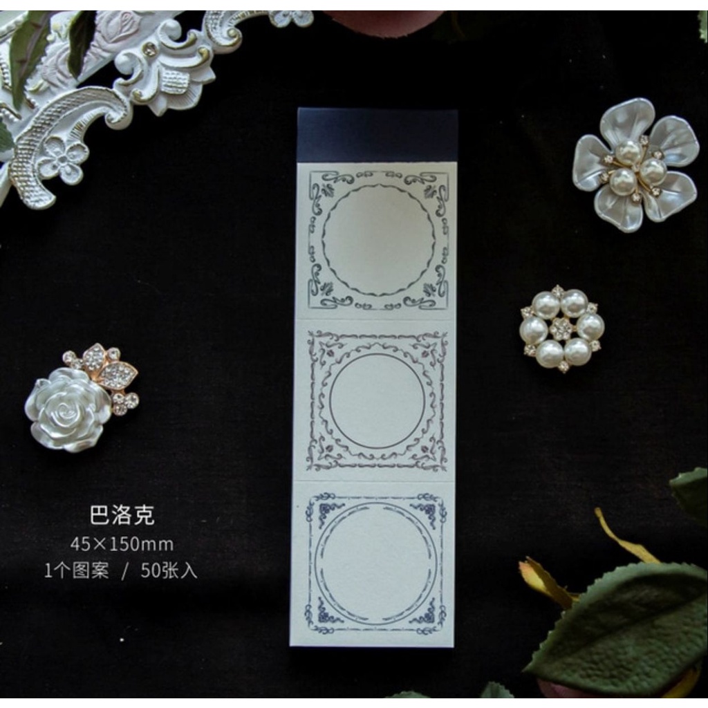 

1pcs/ 1 lembar Journamm/ Kertas Memo Sticky Note / Retro Motif Bunga Untuk Dekorasi / Stationery