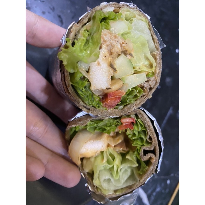 

Chicken Salad Wrap with Cheese and Almond
