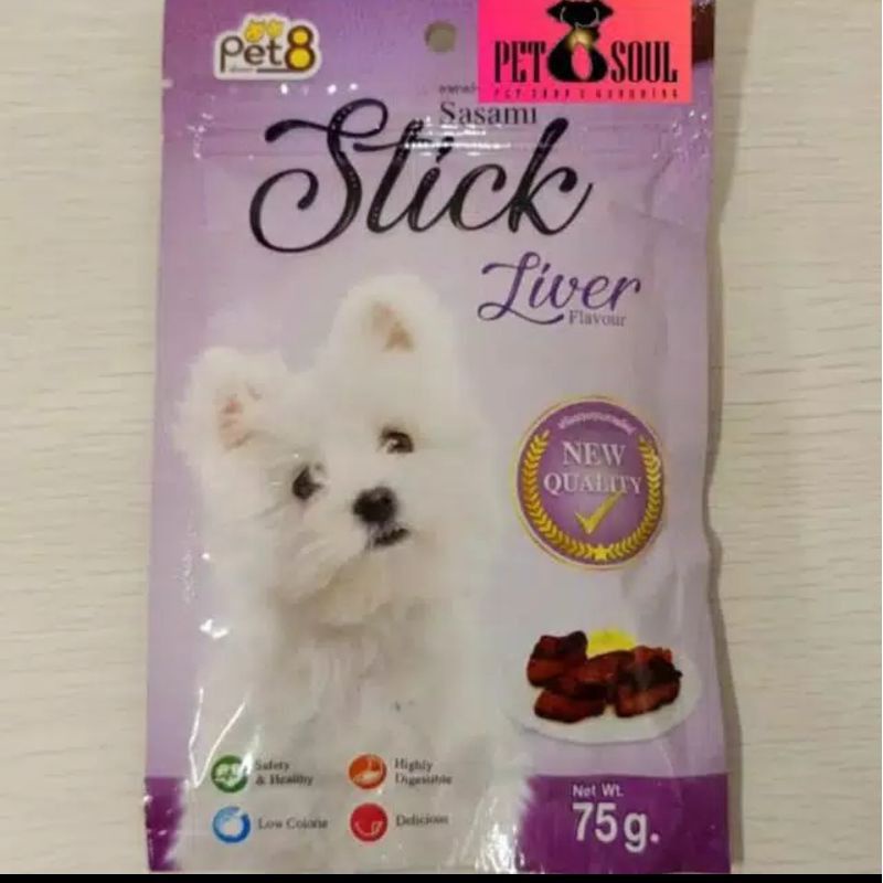 Pet8 Sasami Soft Stick 75gr / Jerky Snack anjing dog treat